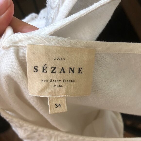 Sezane Margot Dress in Ecru size 34 - Picture 4 of 4